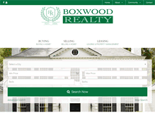 Tablet Screenshot of boxwoodrealty.com